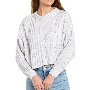 NWT Free People On Your Side Pullover cropped sweater Sz S